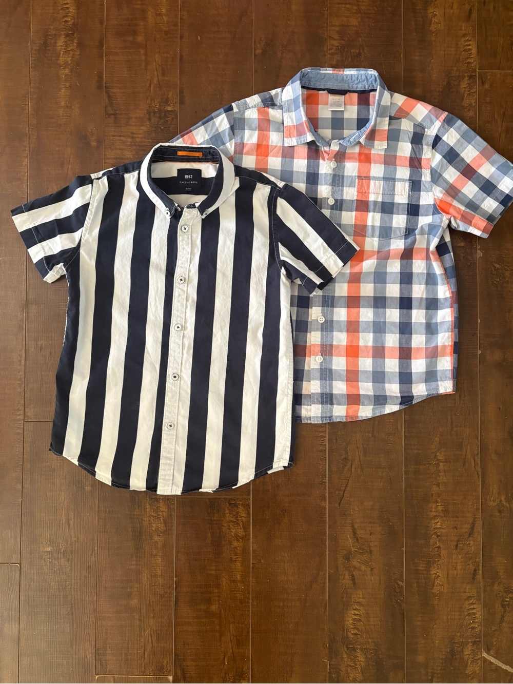Cactus Boys 1992 Boys button shirt size 9/10 & Gymboree shirt plaid size 7-8